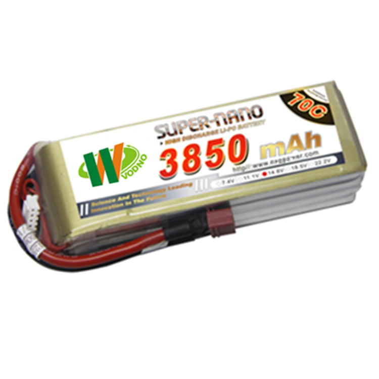 4S 14.8V 2000mAh Lipo Lihtium Battery 35C-70C Rate Light Weight 